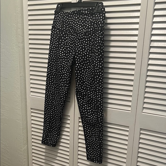 Kinesis Pokadot legging Pants - #1126=Chic Black and White Polka Dot Leggings
